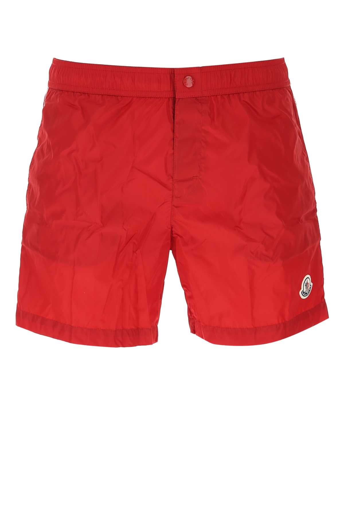 MONCLER MONCLER STRIPED LOGO SWIM SHORTS