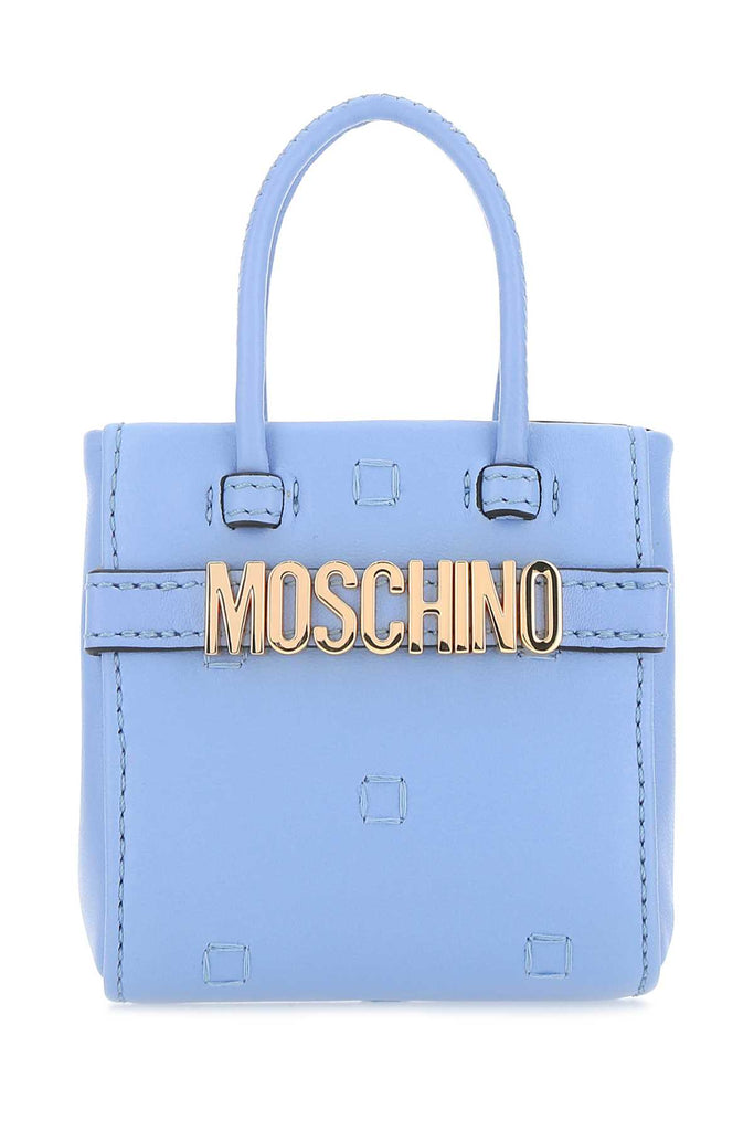 Moschino Logo Micro Bag In Blue