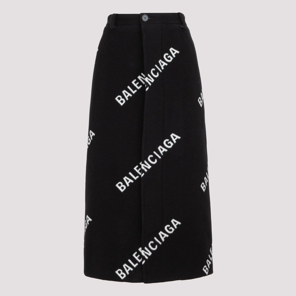 BALENCIAGA BALENCIAGA ALLOVER LOGO SKIRT