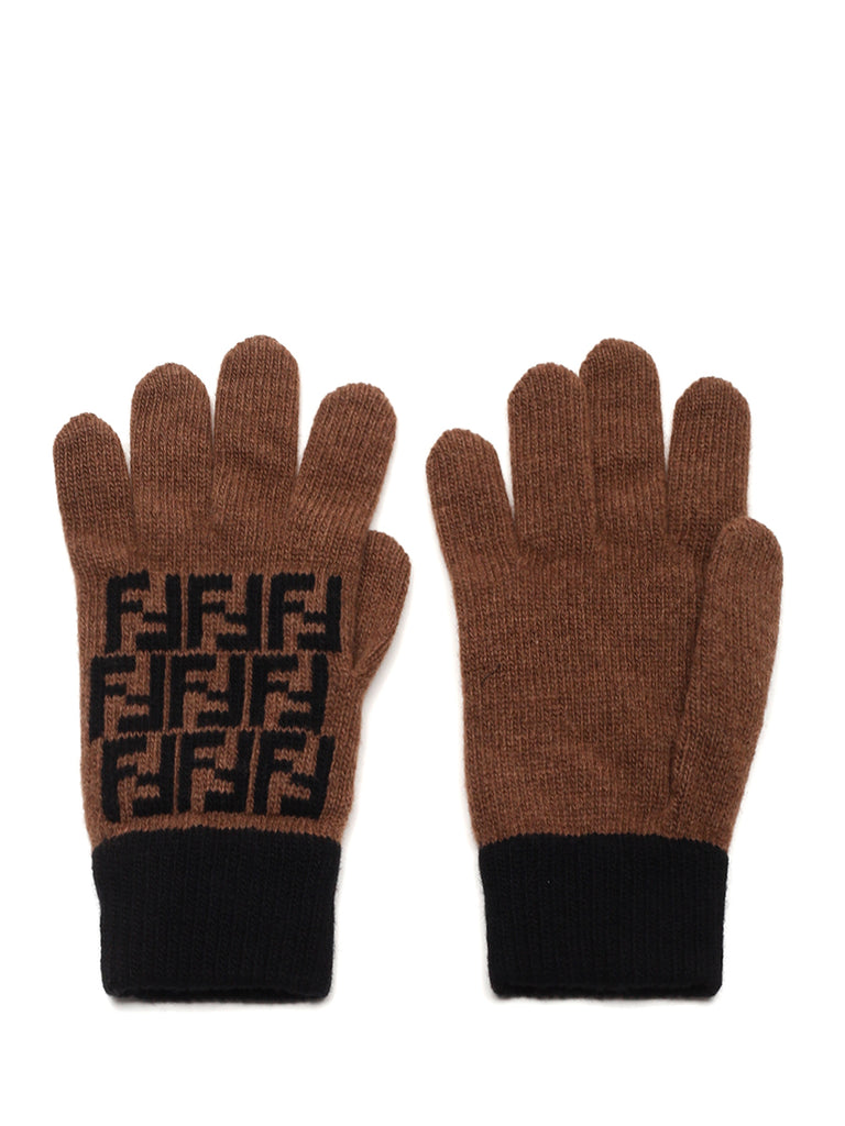 FENDI FENDI FF KNITTED GLOVES