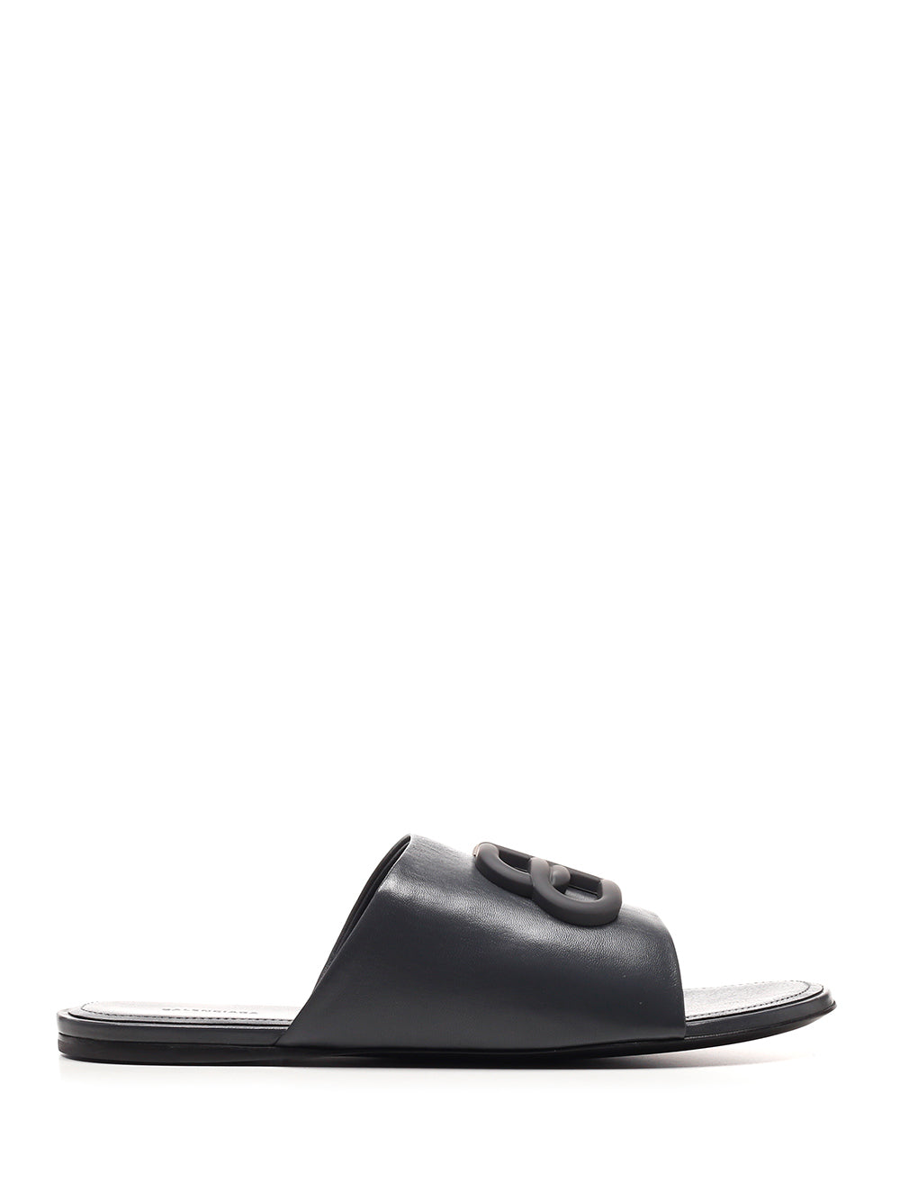 Balenciaga Bb Flat Sandals In Black