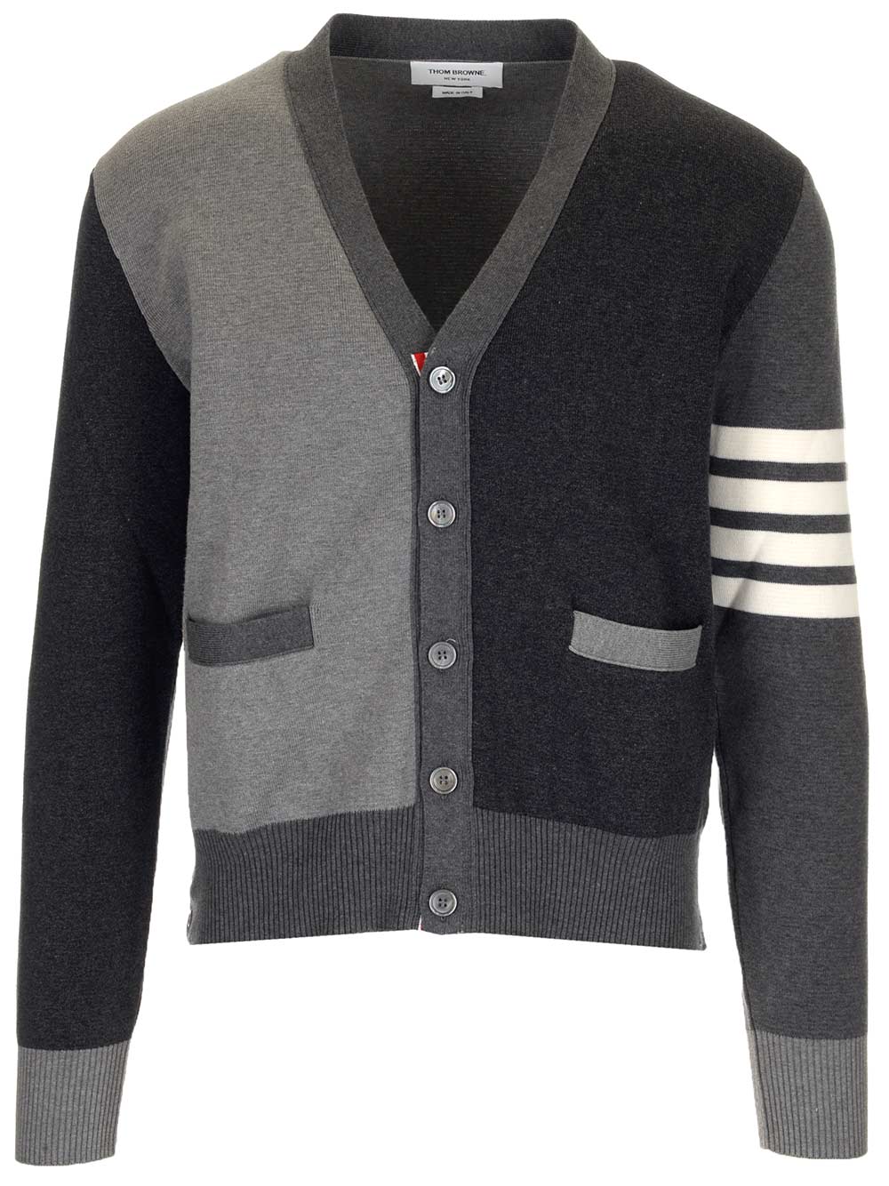 Thom Browne Color Block Cardigan In Multi