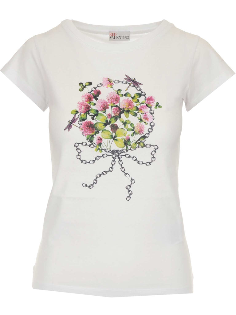 RED VALENTINO REDVALENTINO FLORAL PRINT T