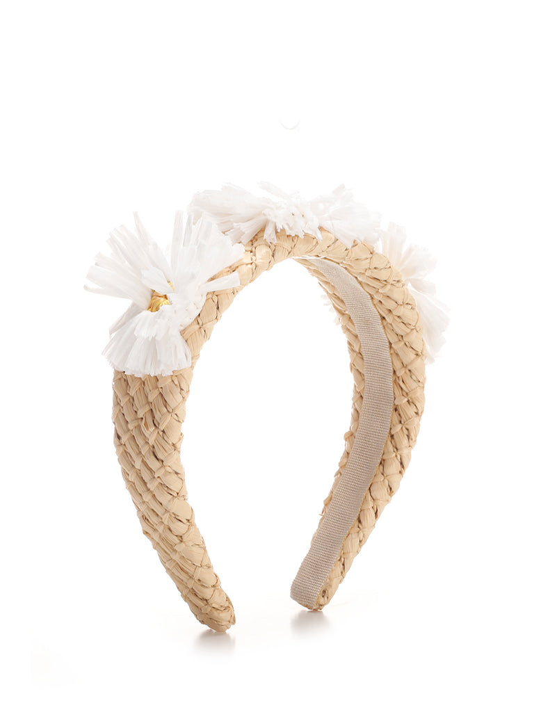 RED VALENTINO REDVALENTINO WOVEN FLORAL DETAILED HAIRBAND