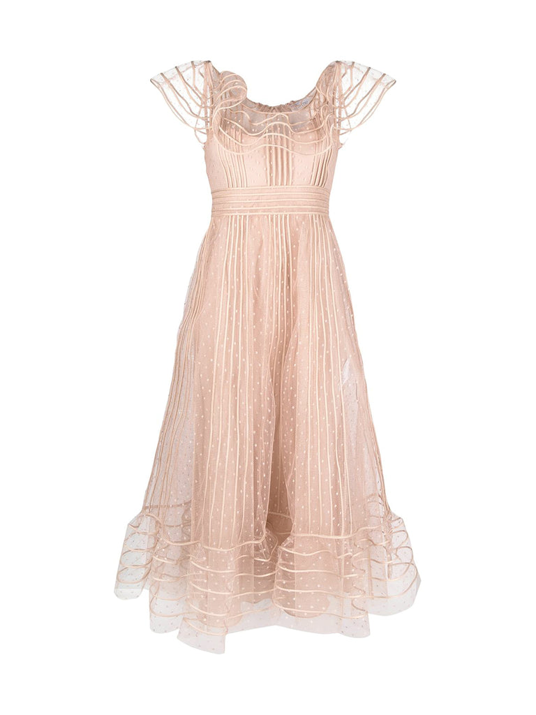 RED VALENTINO REDVALENTINO POINT D'ESPRIT TULLE DRESS
