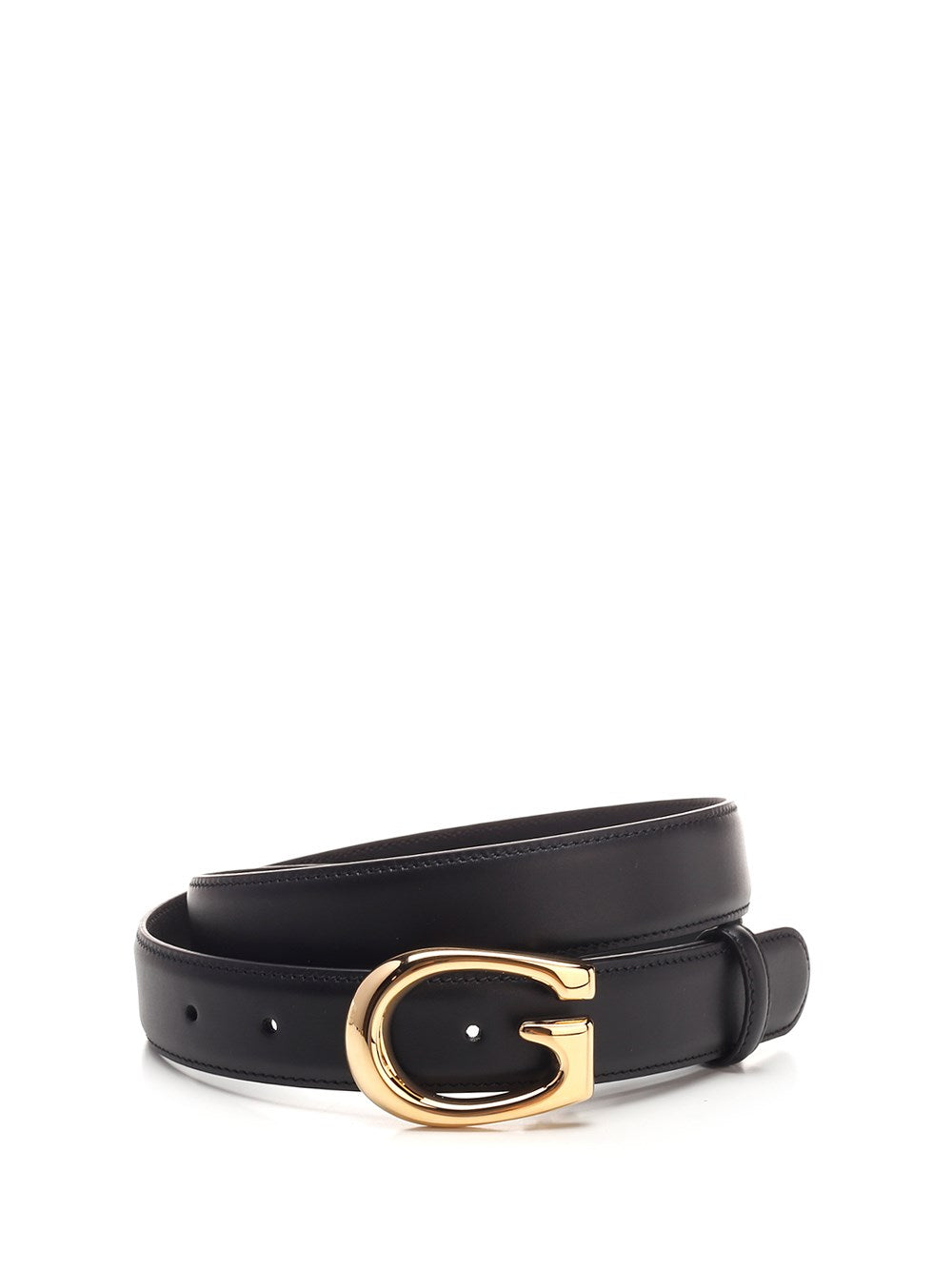 Click to view more detailed imagery on our partner's website Gucci G Buckle Thin Belt In Black
