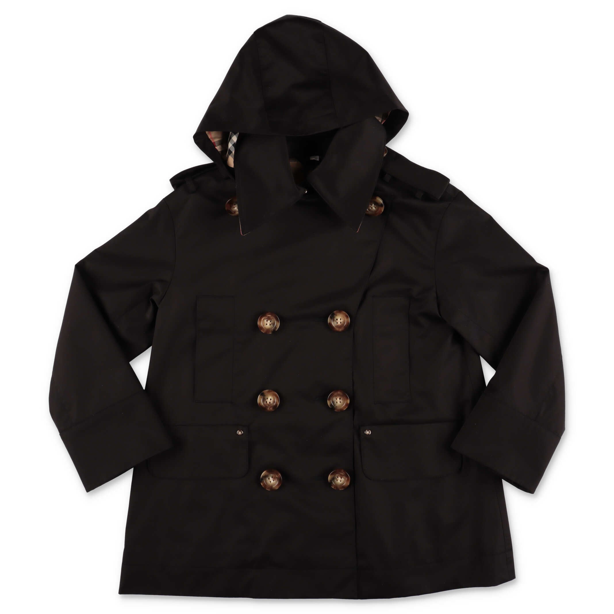 BURBERRY BURBERRY KIDS DOUBLE BREASTED HOODED TRENCH COAT