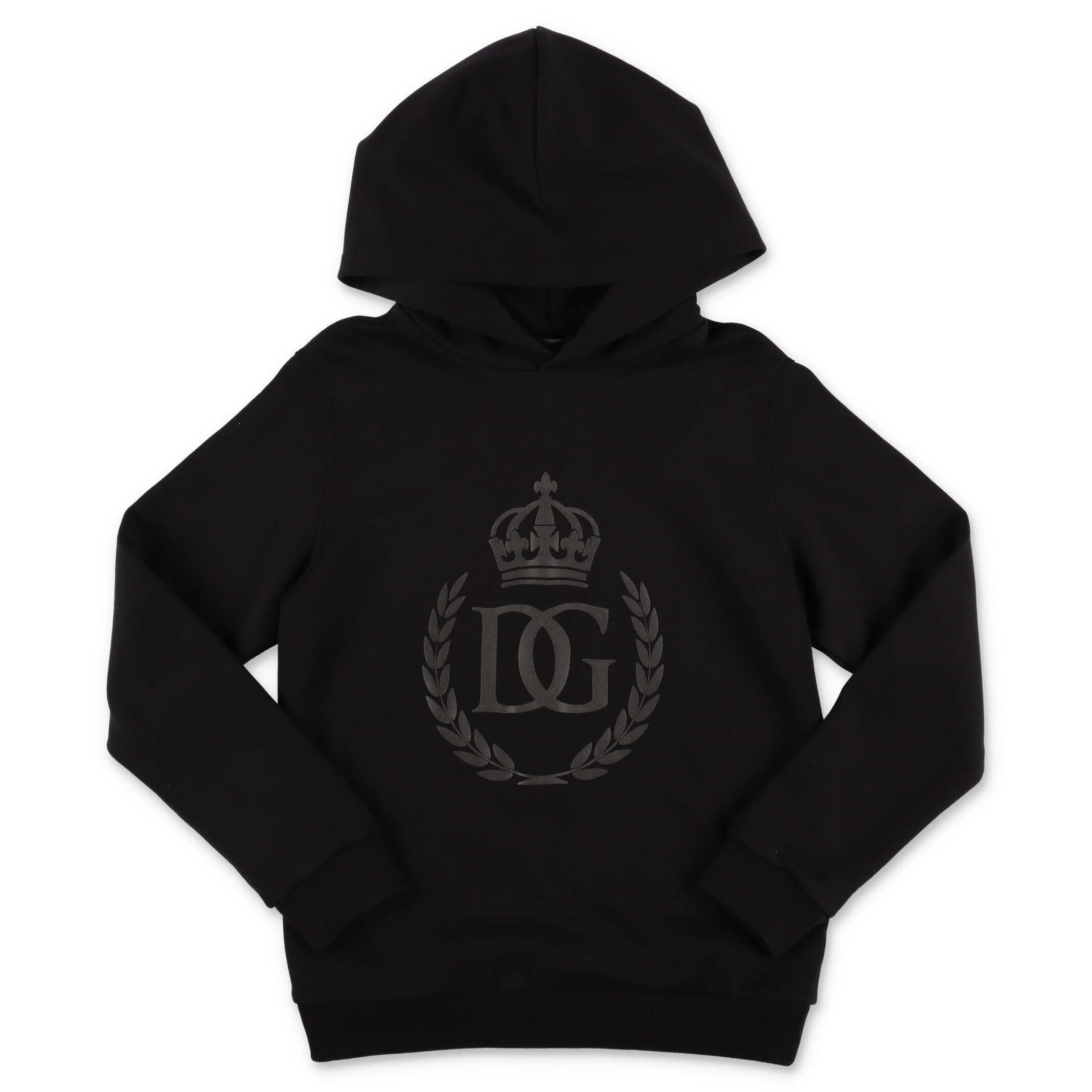 DOLCE & GABBANA DOLCE & GABBANA KIDS DG CROWN AND LAUREL PRINT HOODIE