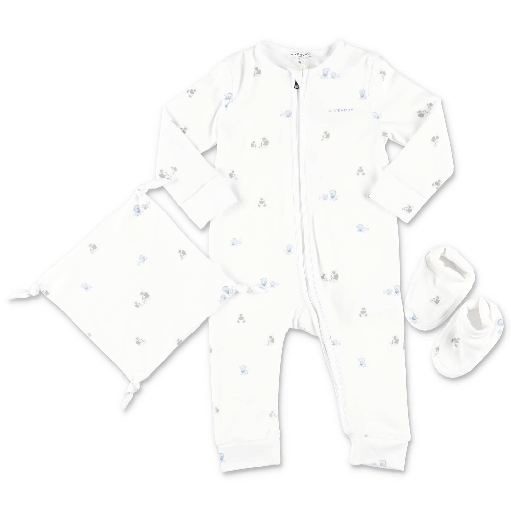 Givenchy Kids Bear Print Babygrow Set In White
