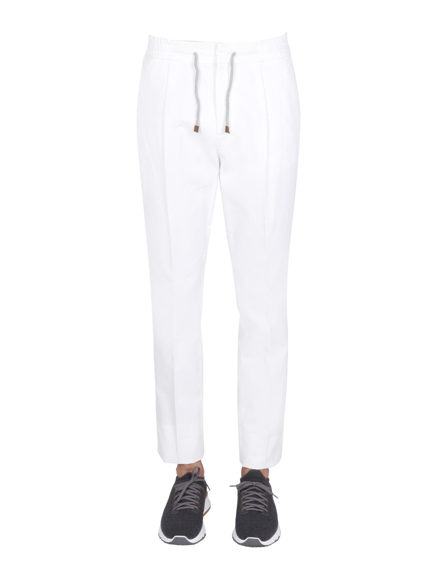 BRUNELLO CUCINELLI BRUNELLO CUCINELLI ELASTICATED WAIST DRAWSTRING PANTS