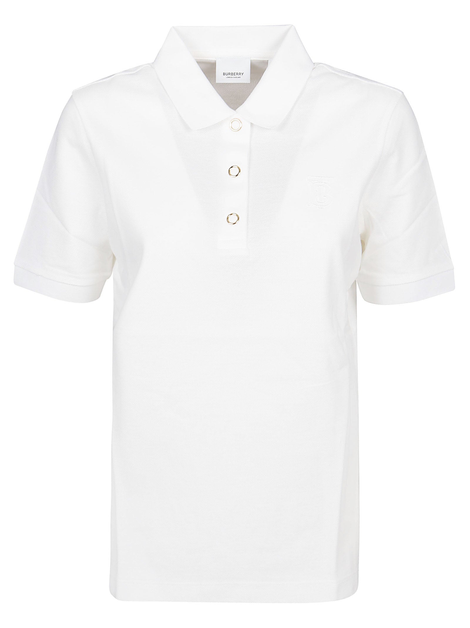 BURBERRY BURBERRY LOGO EMBROIDERED POLO SHIRT