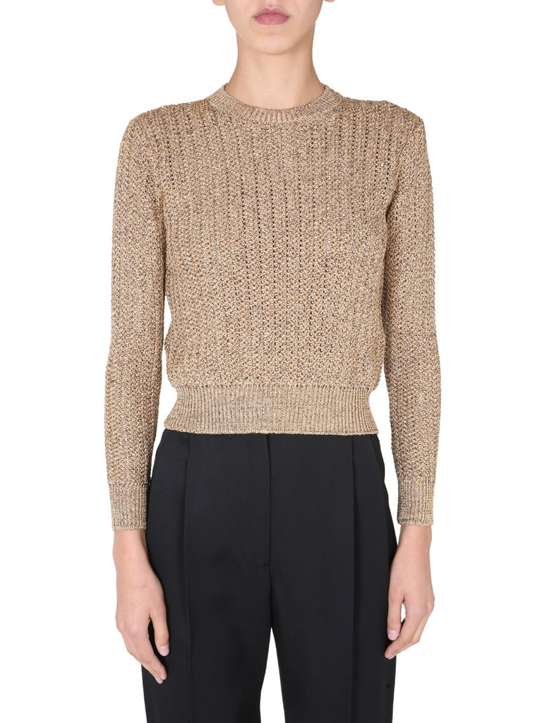 SAINT LAURENT SAINT LAURENT RIBBED KNIT CREWNECK JUMPER