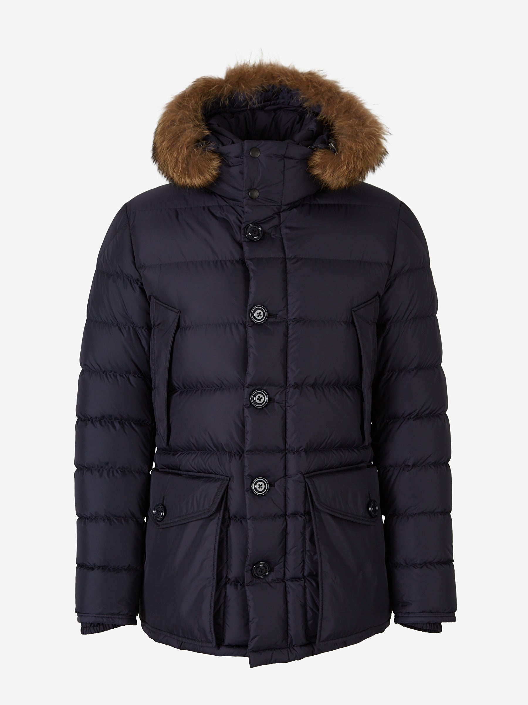 Moncler Cluny Down Jacket In Blue