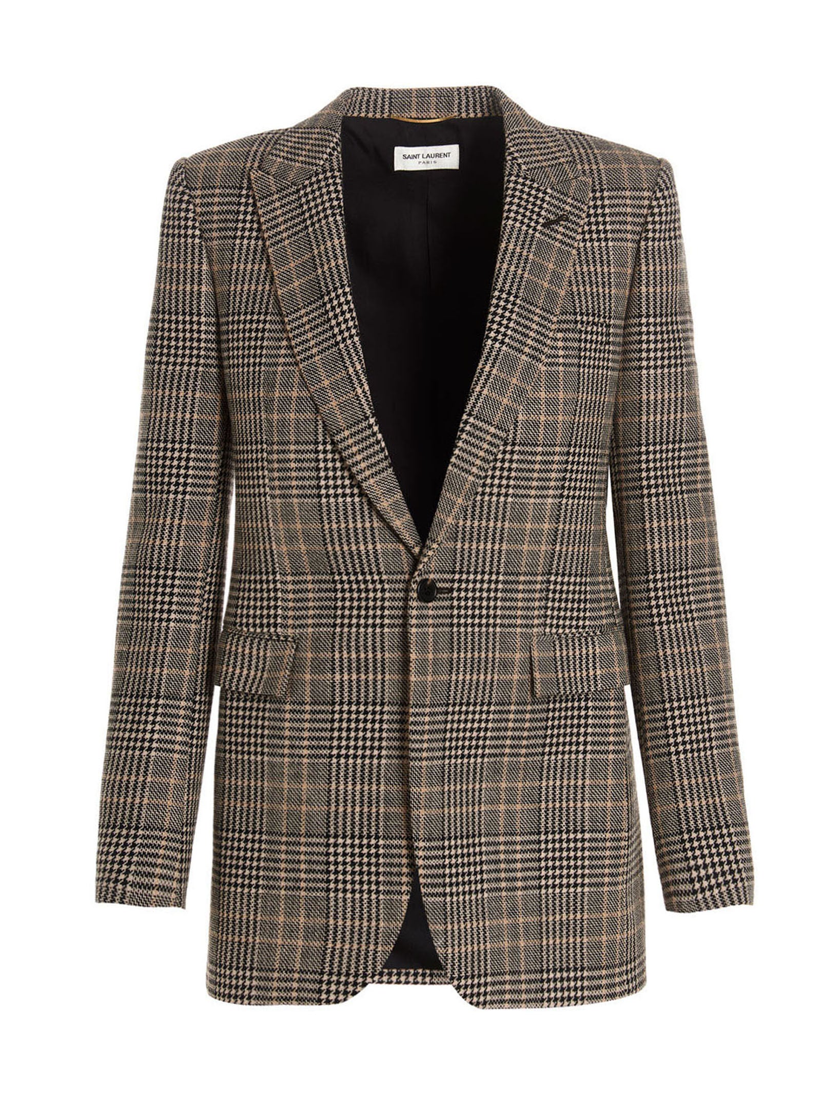 SAINT LAURENT SAINT LAURENT PRINCE OF WALES TWEED JACKET