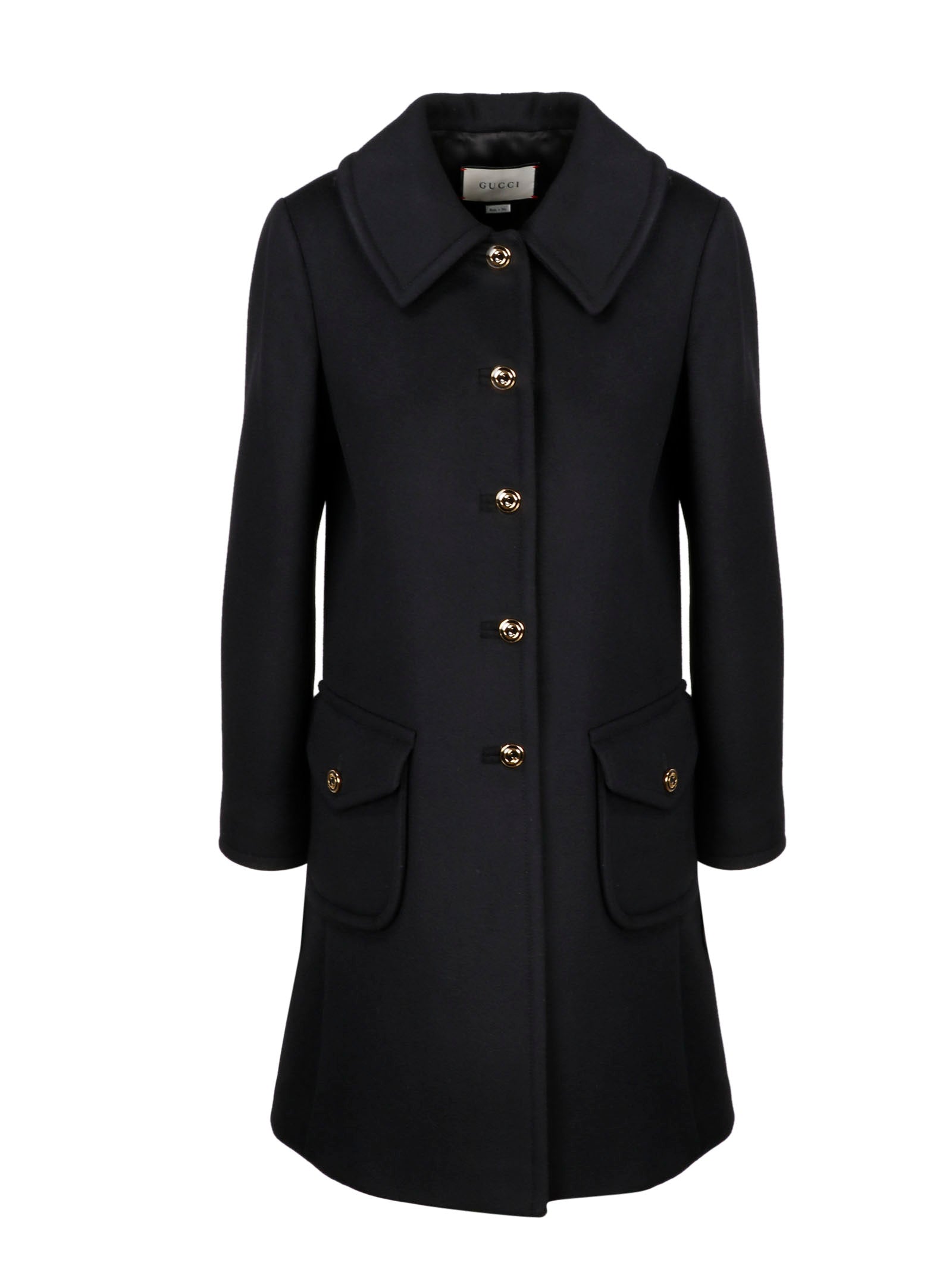 GUCCI GUCCI LOGO BUTTON COAT