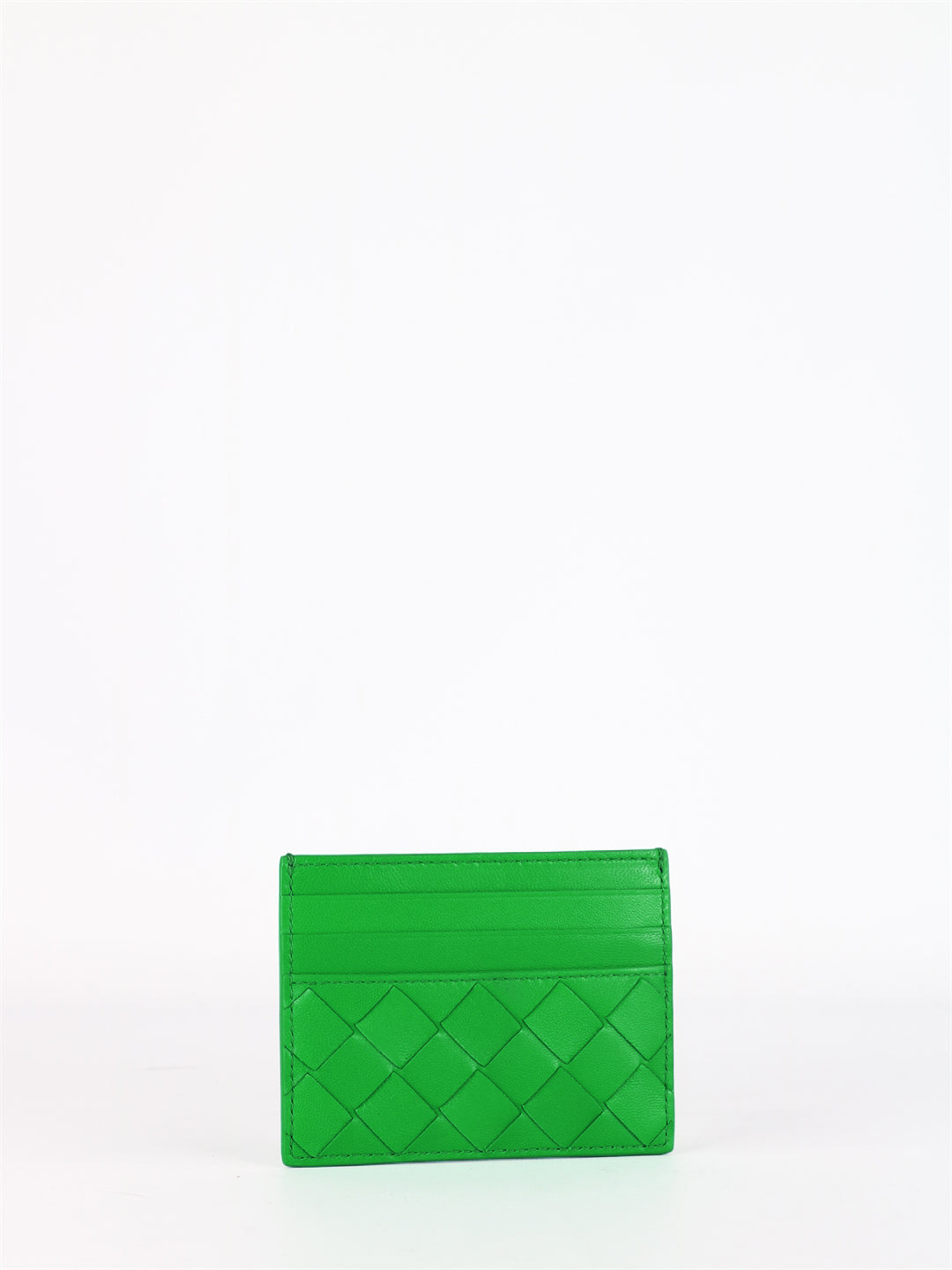 Bottega Veneta Intrecciato Card Holder In Green