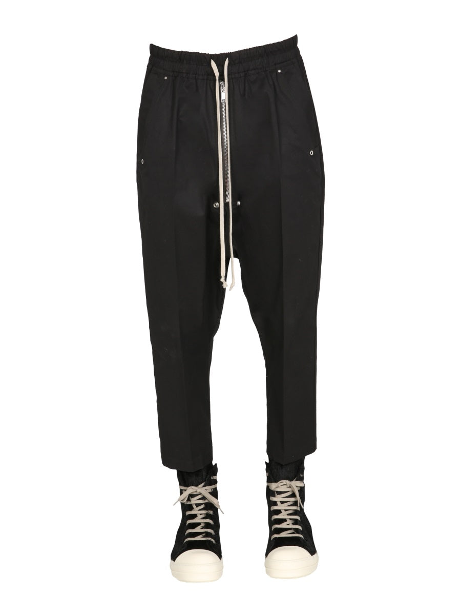 RICK OWENS RICK OWENS DRAWSTRING CROPPED TROUSERS