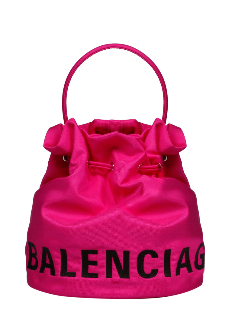 BALENCIAGA BALENCIAGA WHEEL XS DRAWSTRING BUCKET BAG