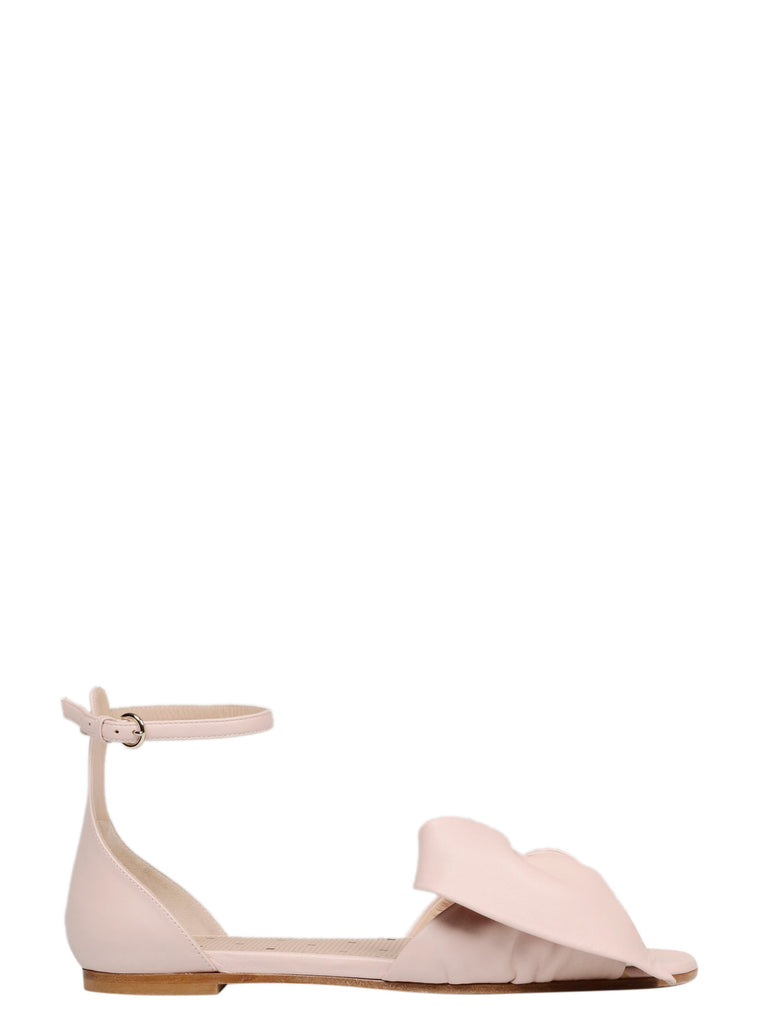 Shop Red Valentino Redvalentino Bow Detail Flat Sandals In