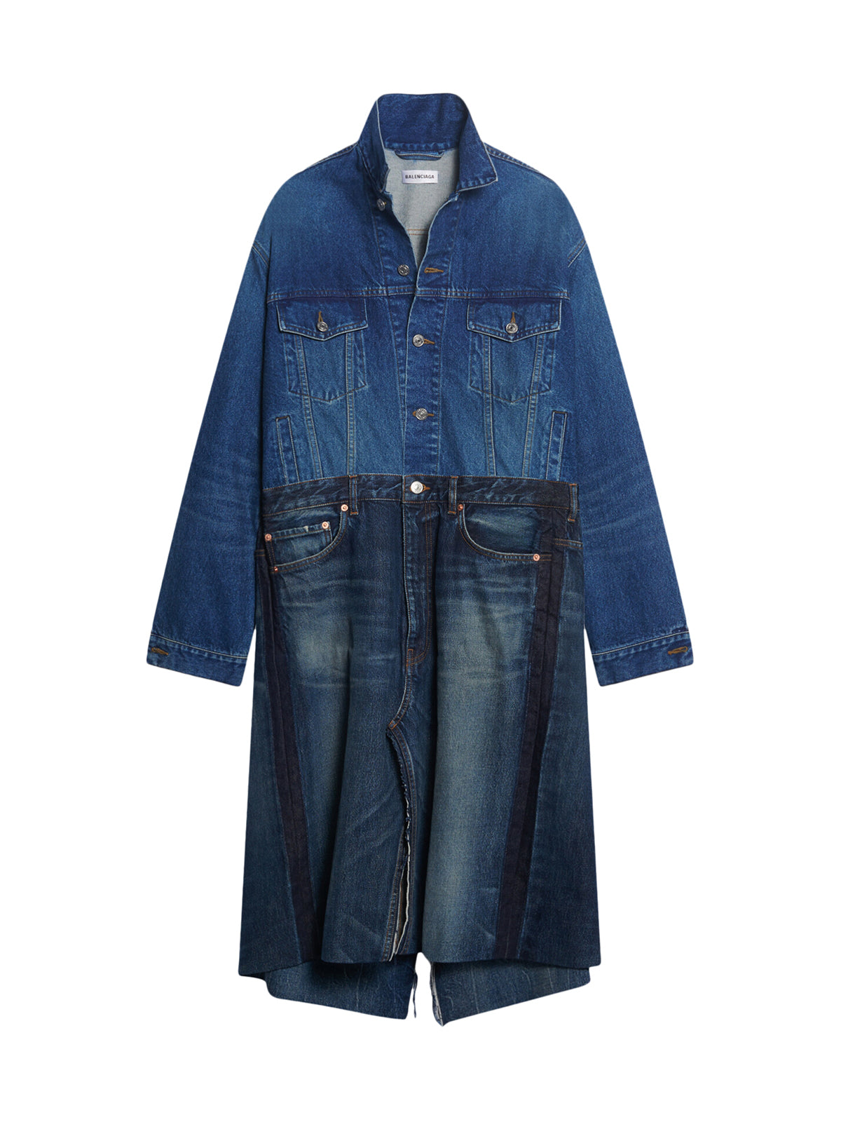 BALENCIAGA BALENCIAGA PATCHED DENIM DRESS