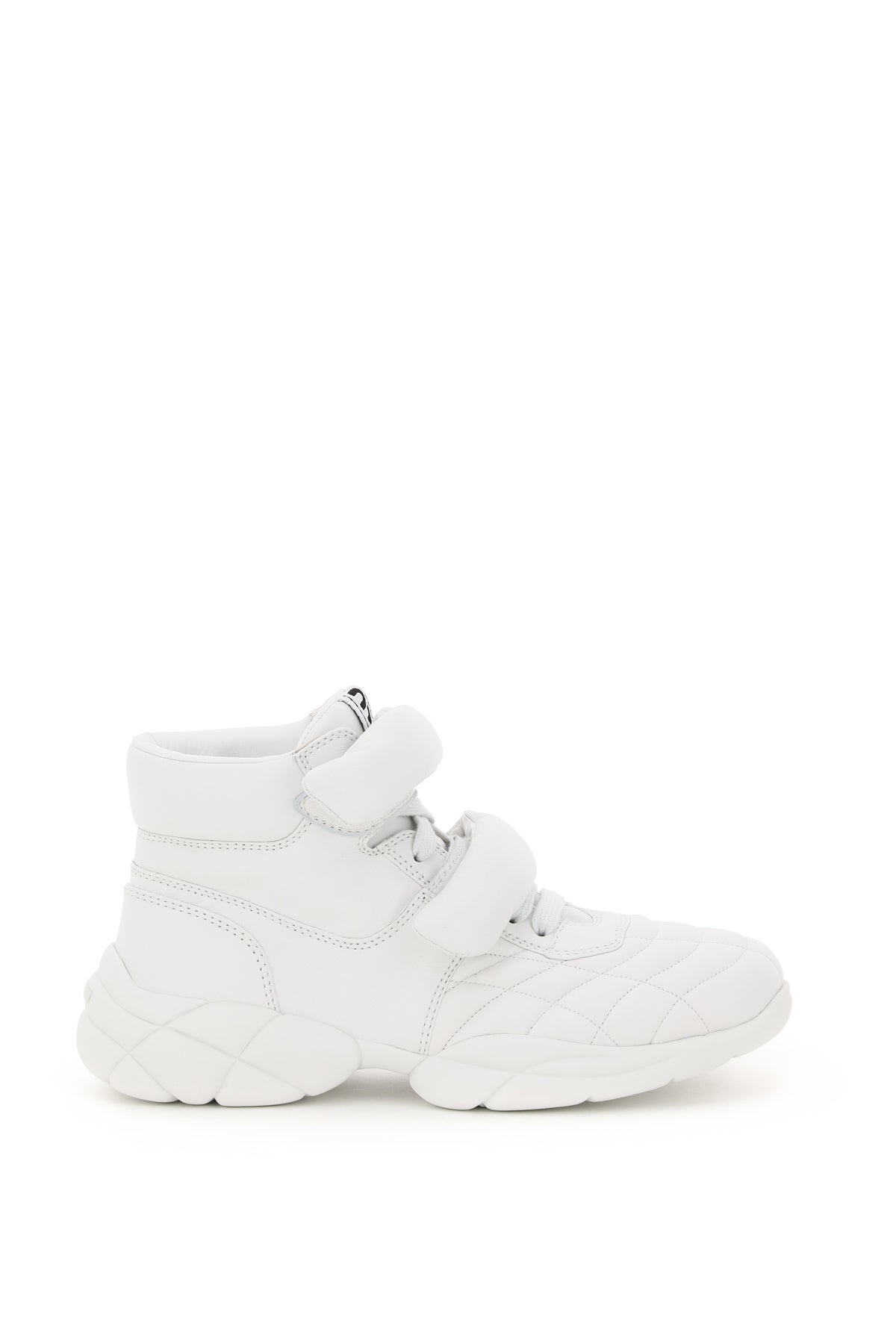 MIU MIU MIU MIU TOUCH STRAP HIGH TOP SNEAKERS