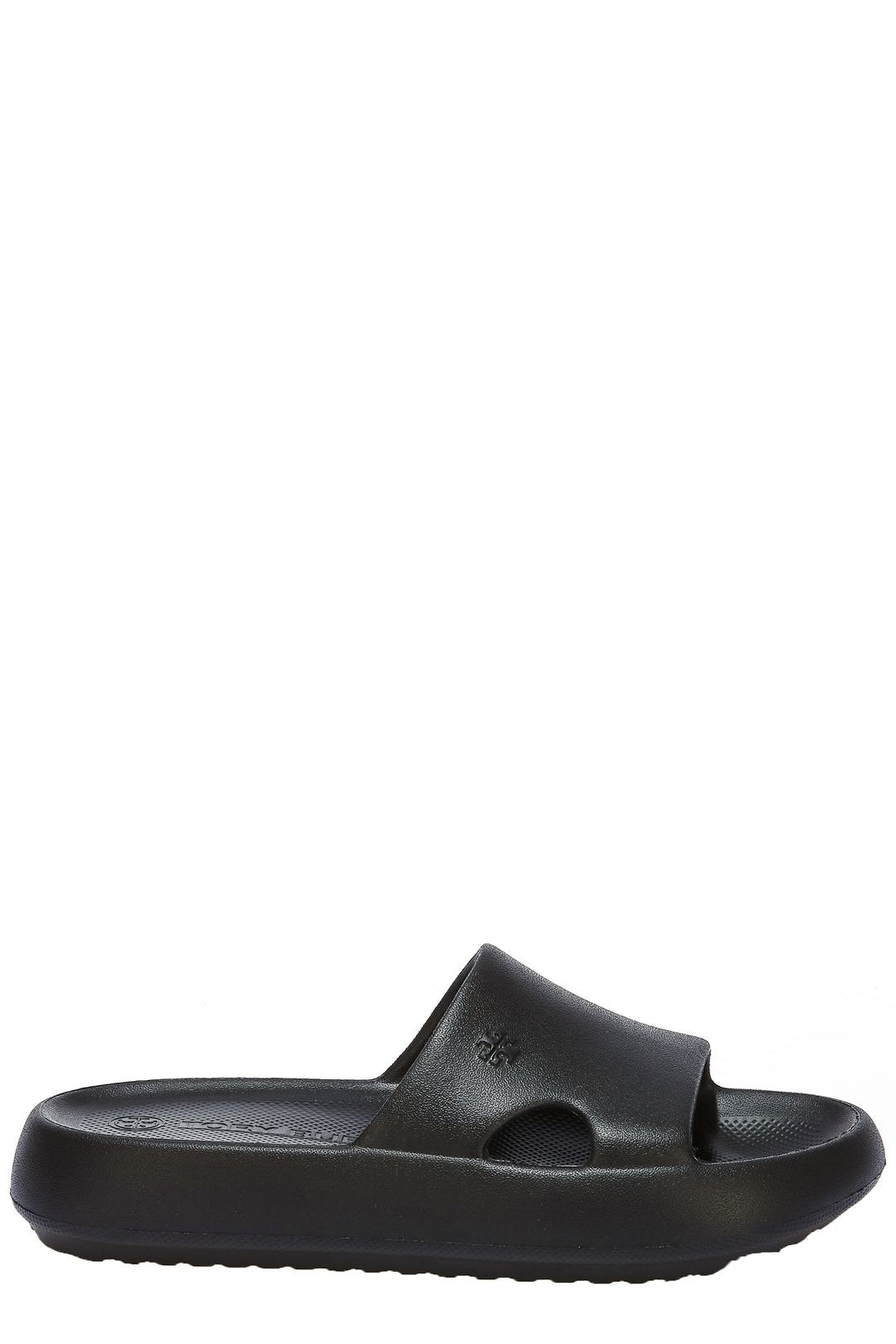 Tory Burch Double T Slides In Black | ModeSens