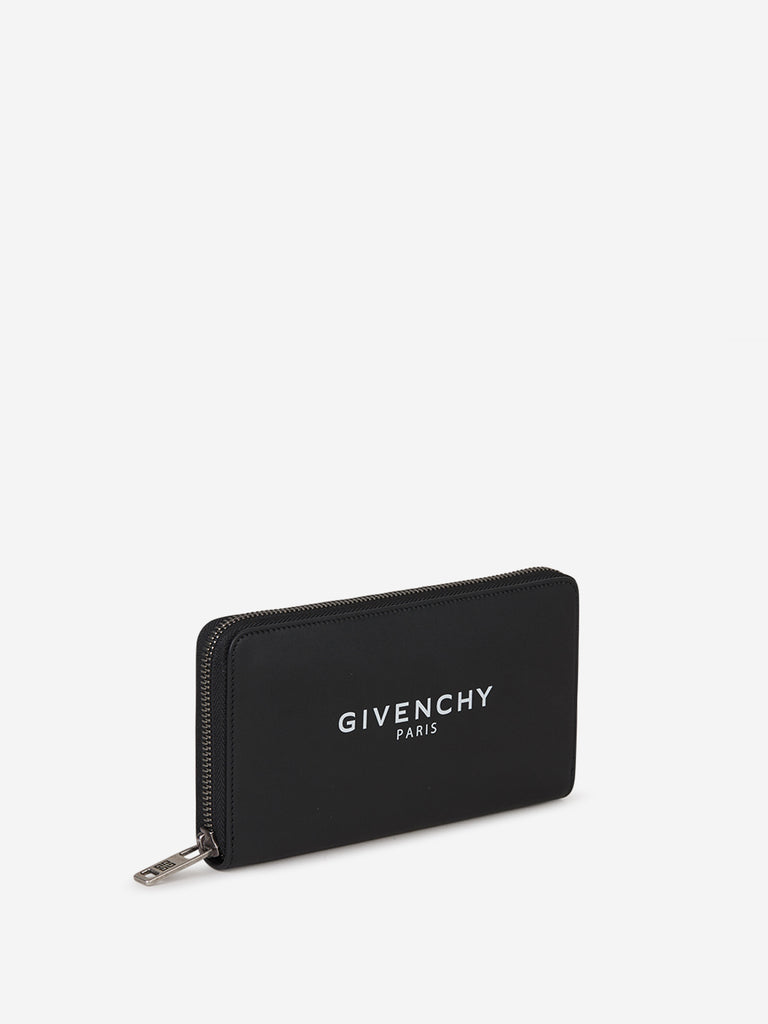 Givenchy Paris Zipped Long Wallet In Black