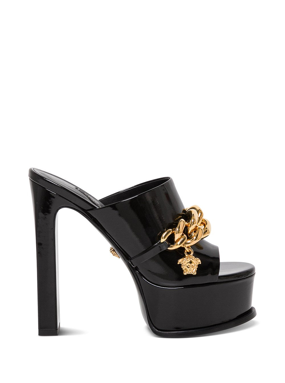 VERSACE VERSACE MEDUSA CHAIN PLATFORM MULES