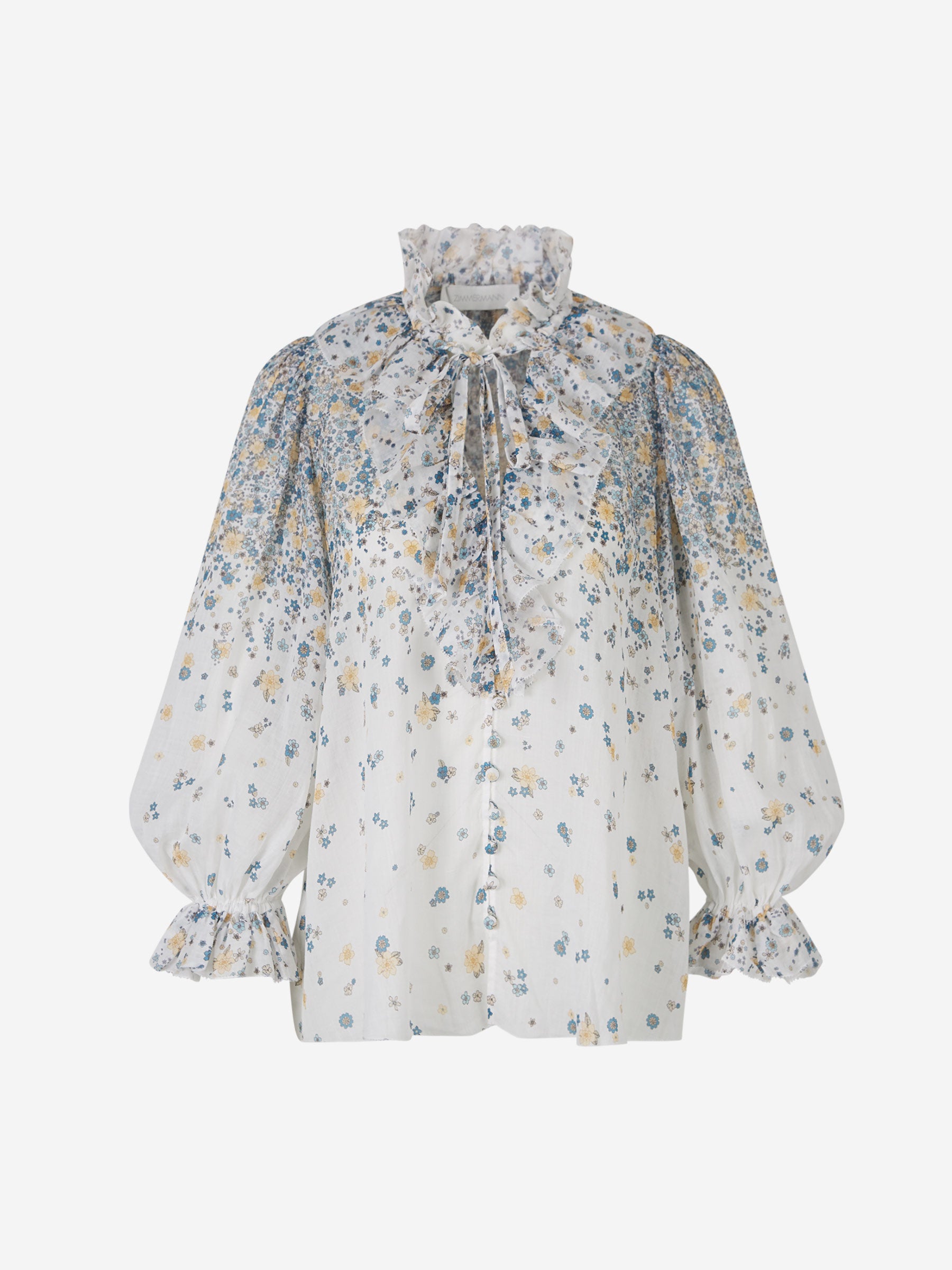 ZIMMERMANN ZIMMERMANN CARNABY WATERFALL RUFFLED BLOUSE