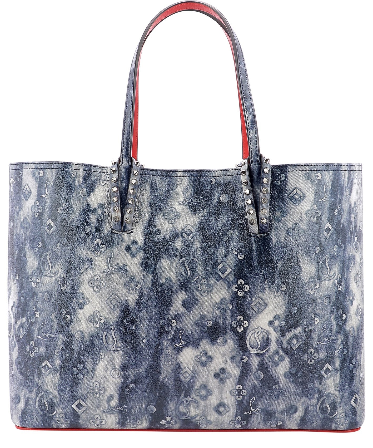 Christian Louboutin Mini Cabata Punk Leather Tote - Blue