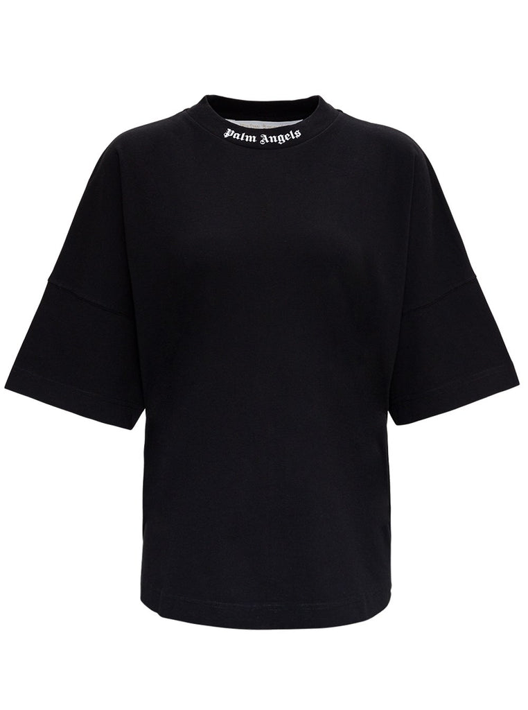 CLASSIC LOGO OVER T-SHIRT in black - Palm Angels® Official