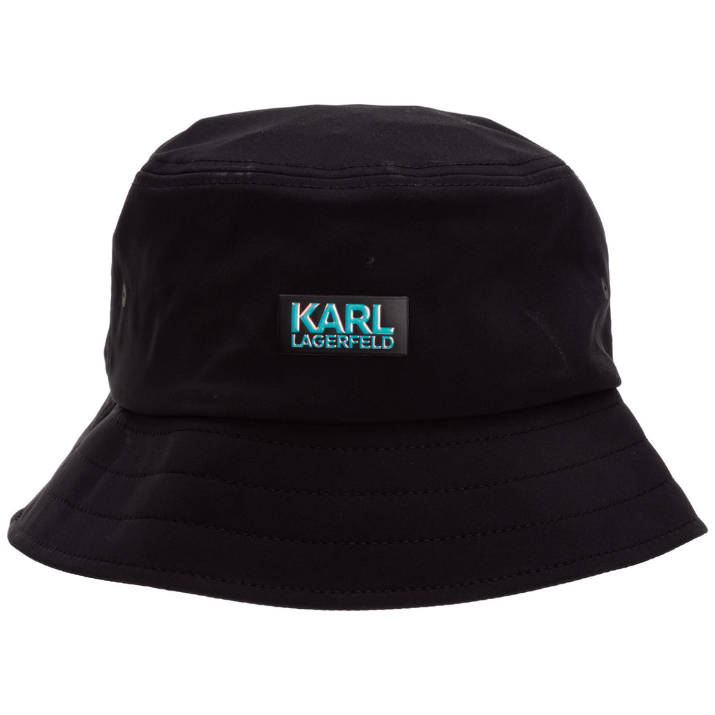 KARL LAGERFELD KARL LAGERFELD LOGO APPLIQUÉ BUCKET HAT