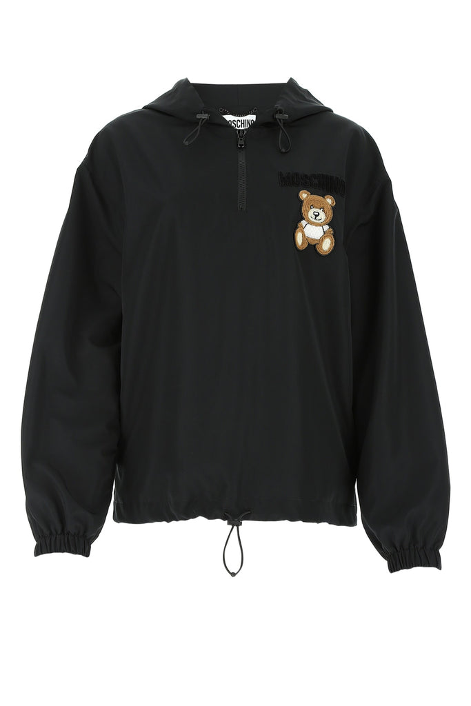 MOSCHINO MOSCHINO TEDDY PATCH ZIPPED HOODIE