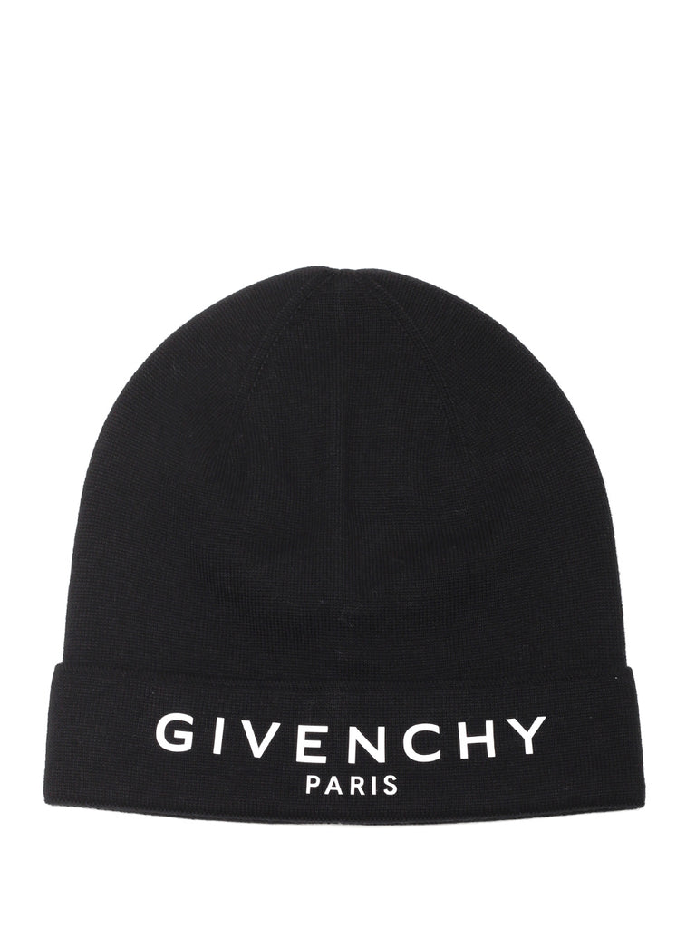 Givenchy Logo Embroidered Beanie In Black