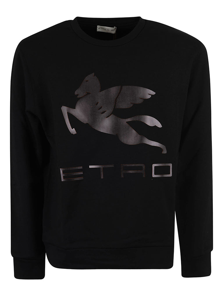 ETRO ETRO LOGO PRINT CREWNECK SWEATSHIRT