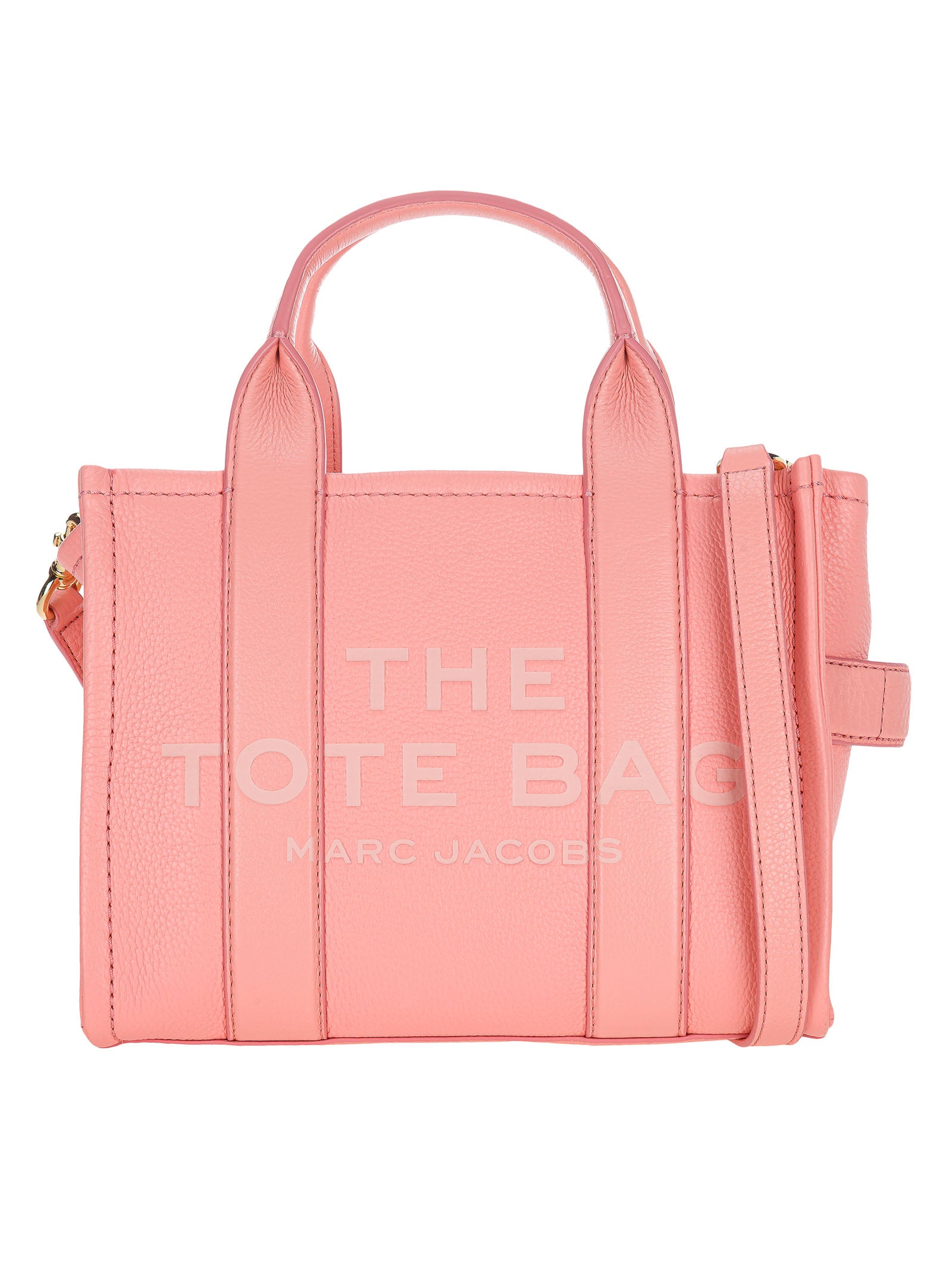 Marc Jacobs The Leather Mini Traveler Tote In Pink