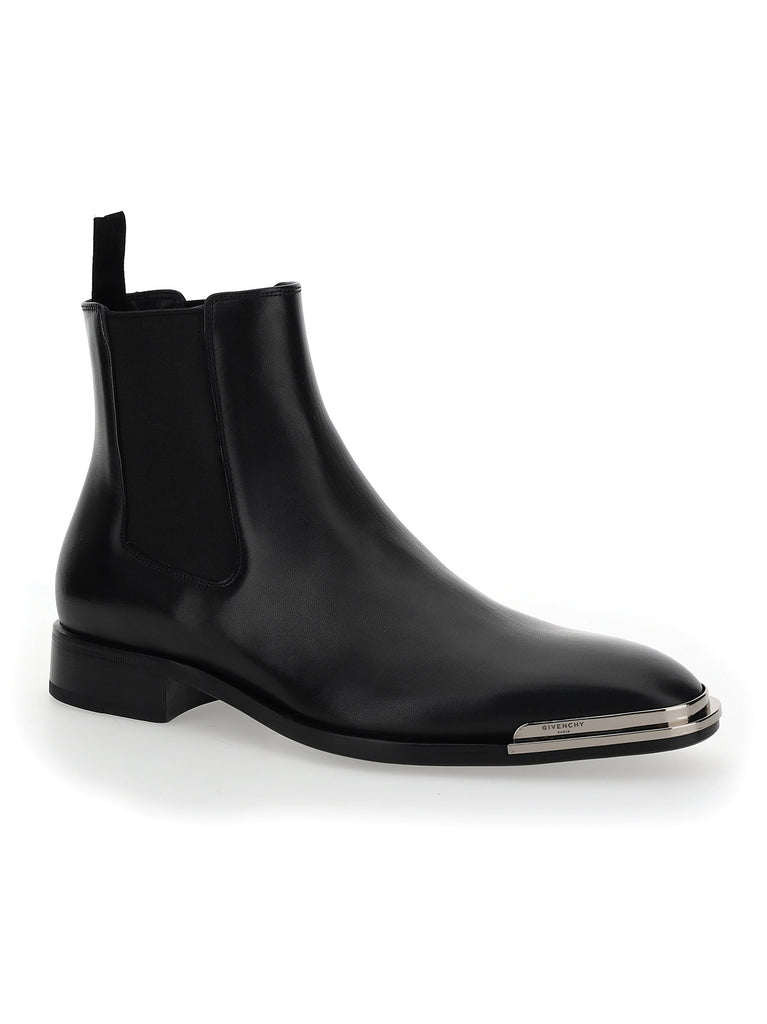 GIVENCHY GIVENCHY LOGO PLATE CHELSEA BOOTS