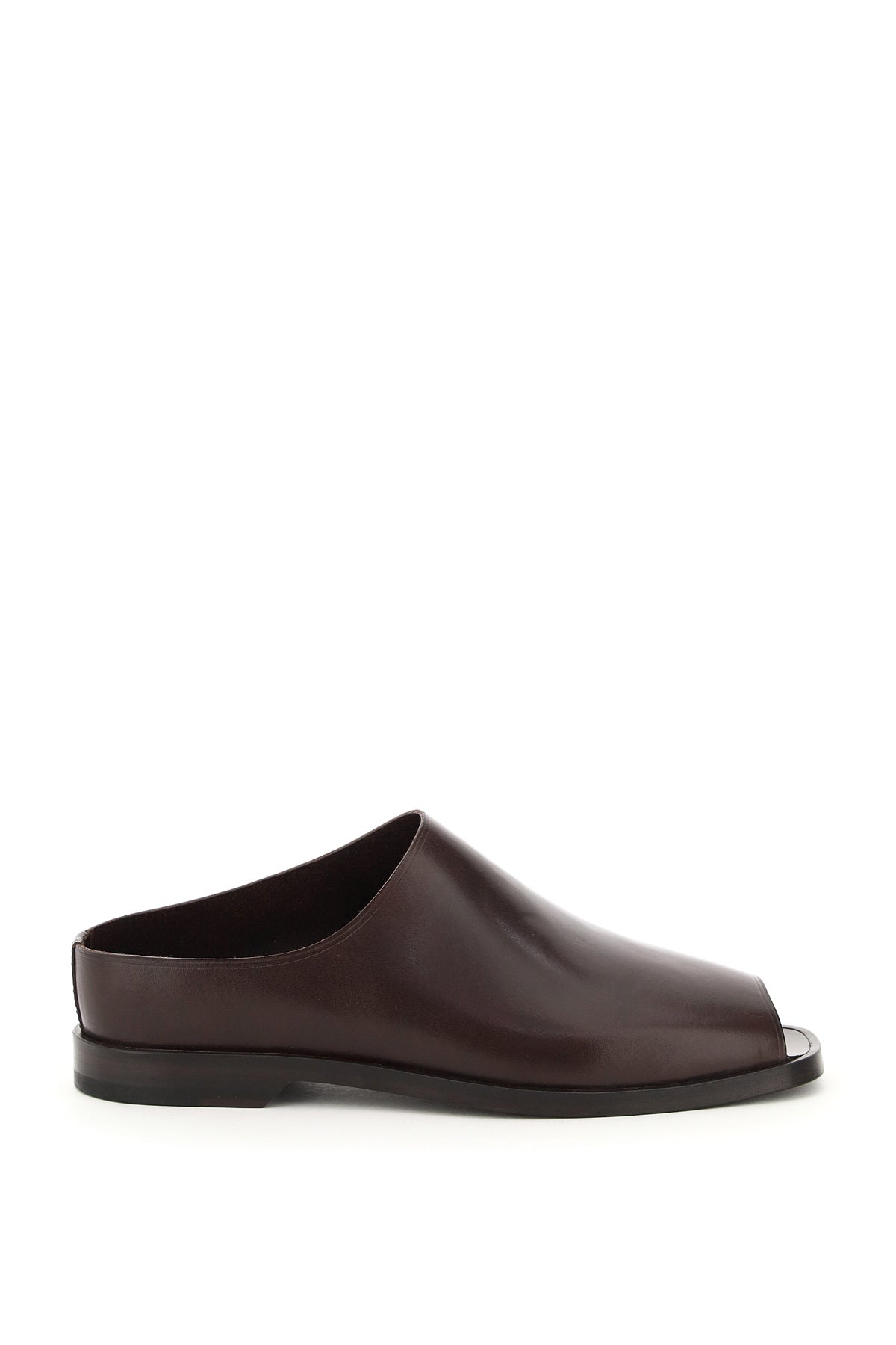 LEMAIRE LEMAIRE SQUARE PEEP TOE LOAFERS