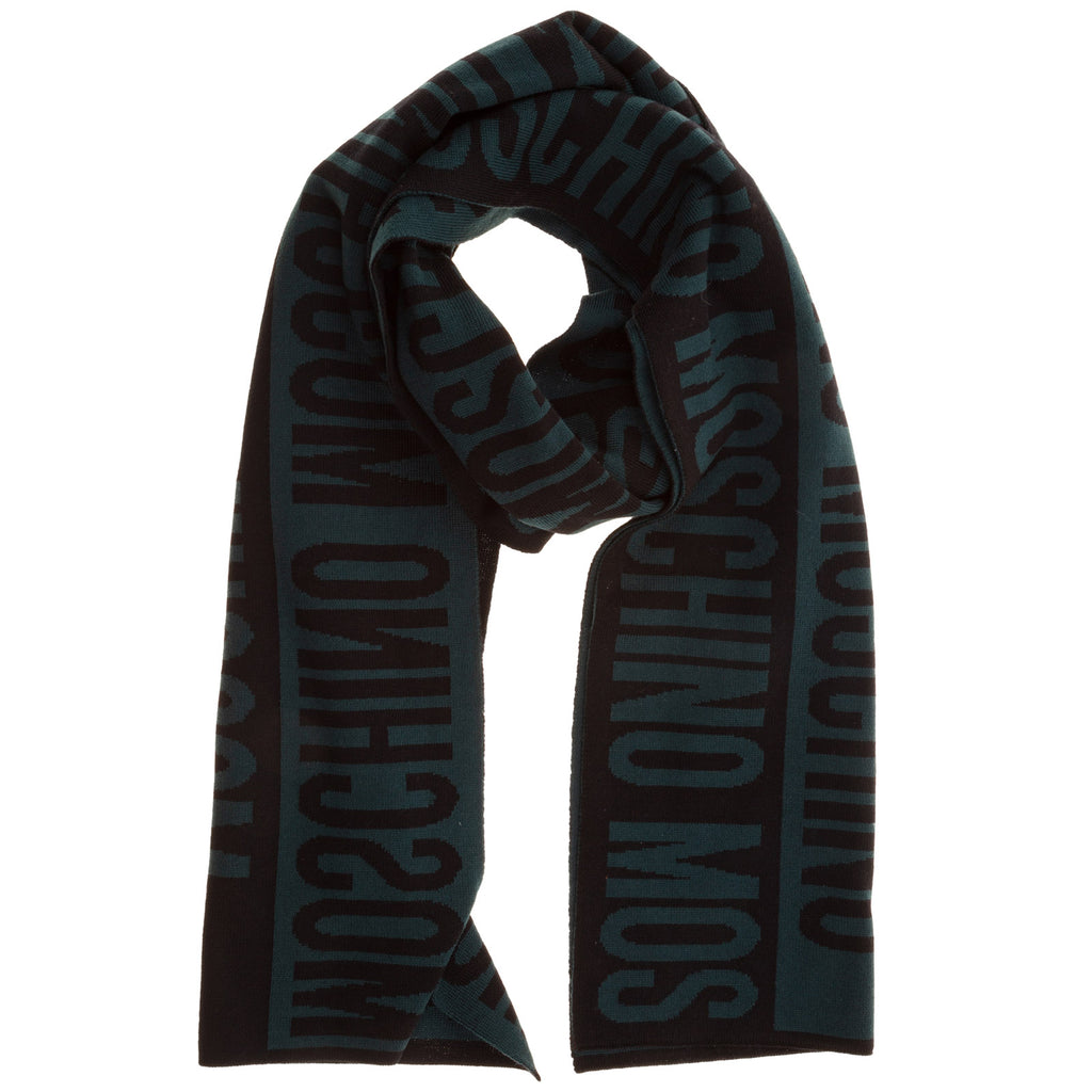 MOSCHINO MOSCHINO LOGO INTARSIA SCARF