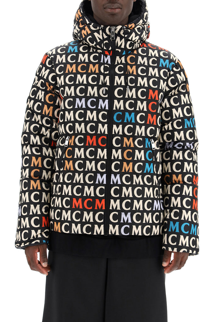 Mcm Monogram Nylon Down Jacket In Black | ModeSens