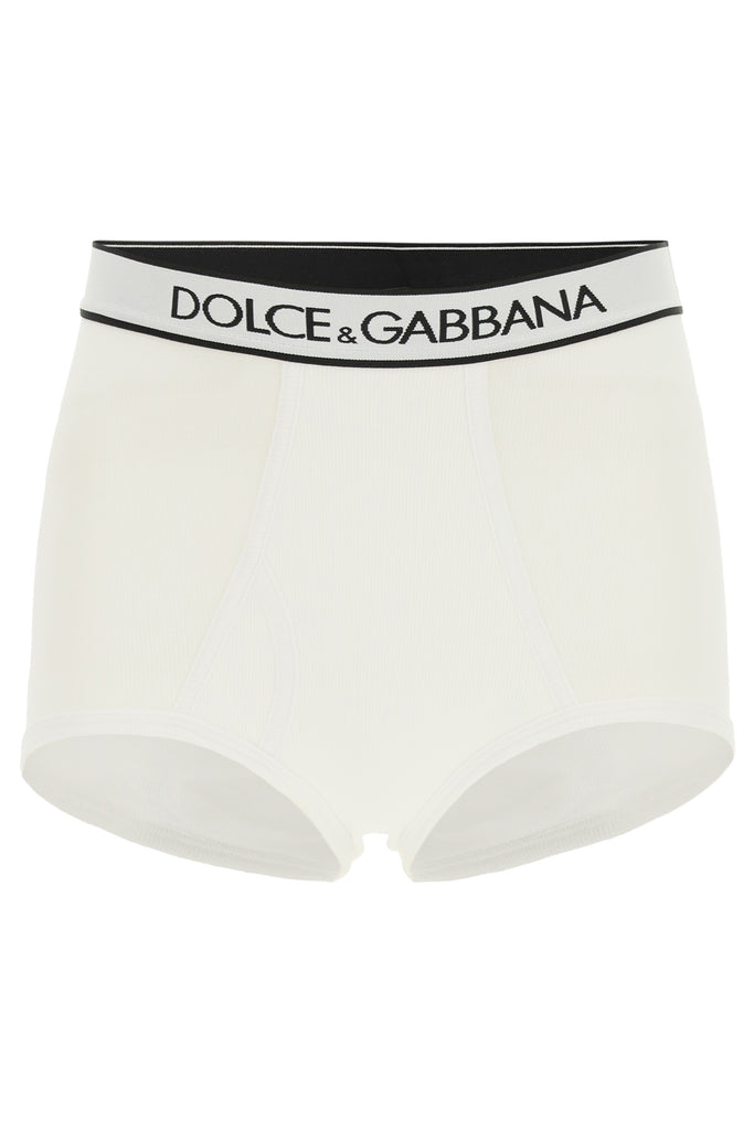 Dolce & Gabbana Logo Waistband Briefs In White