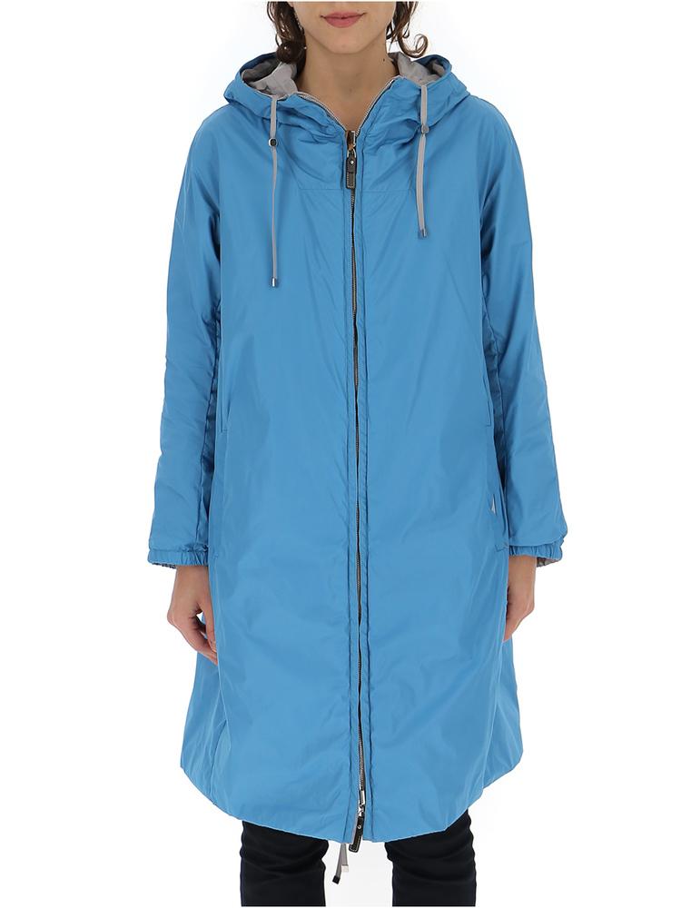 Max Mara Zipped Wind Breaker Jacket In Blue