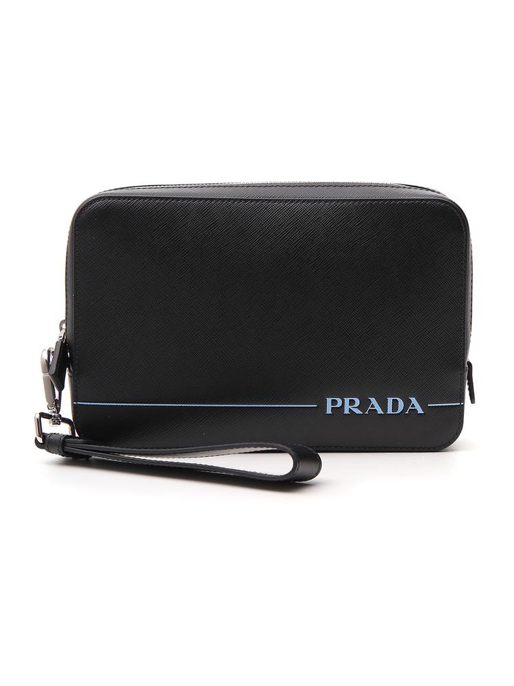 PRADA PRADA LOGO CLUTCH BAG