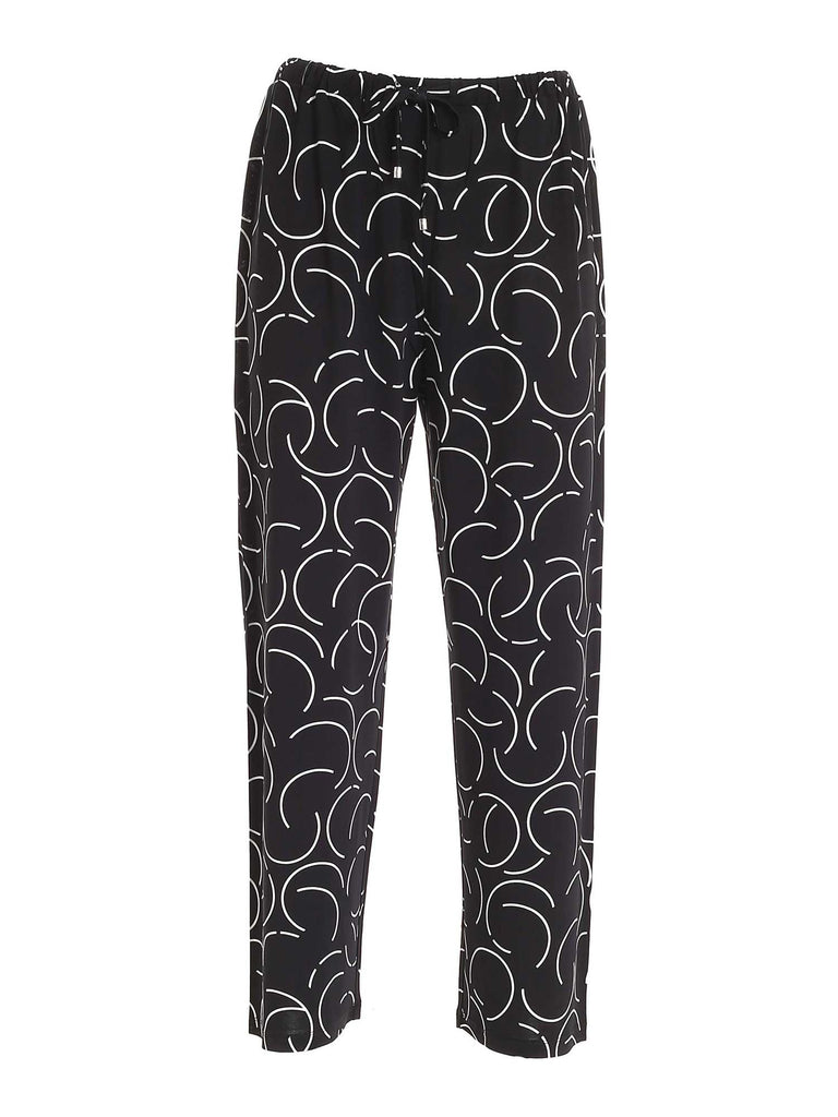 MAX MARA MAX MARA BEACHWEAR PRINTED DRAWSTRING PANTS