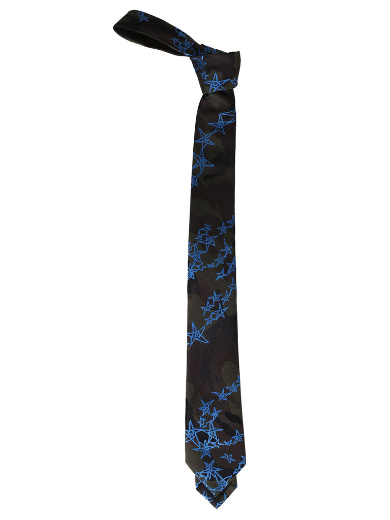 VALENTINO GARAVANI VALENTINO CAMOUFLAGE JACQUARD TIE