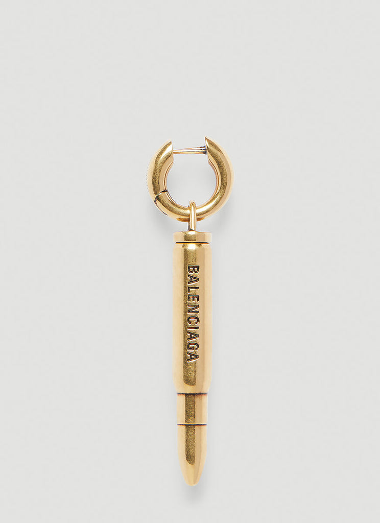 Balenciaga Punk Bullet Earring In Gold