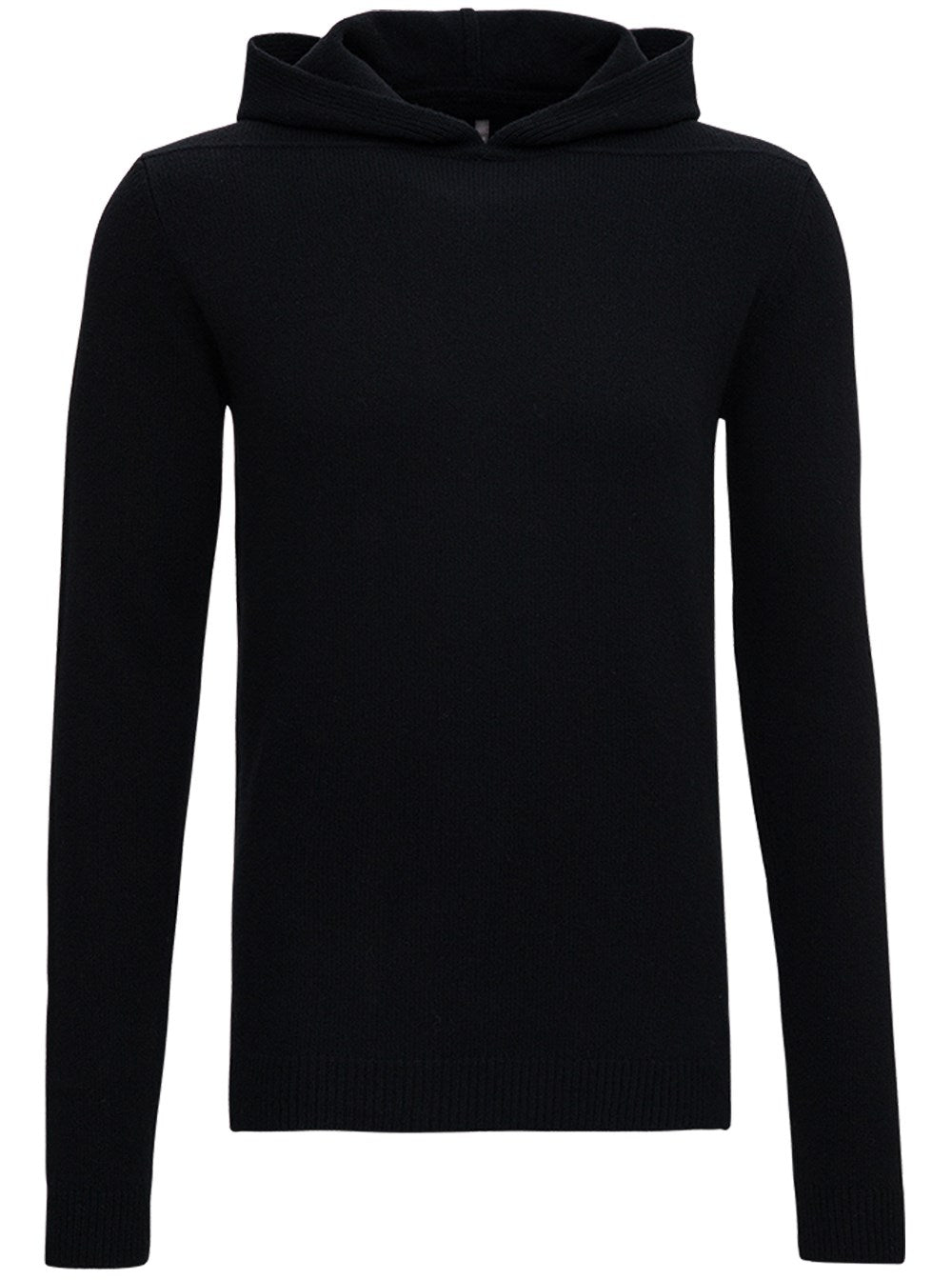 RICK OWENS RICK OWENS LONG SLEEVED FINE KNIT HOODIE