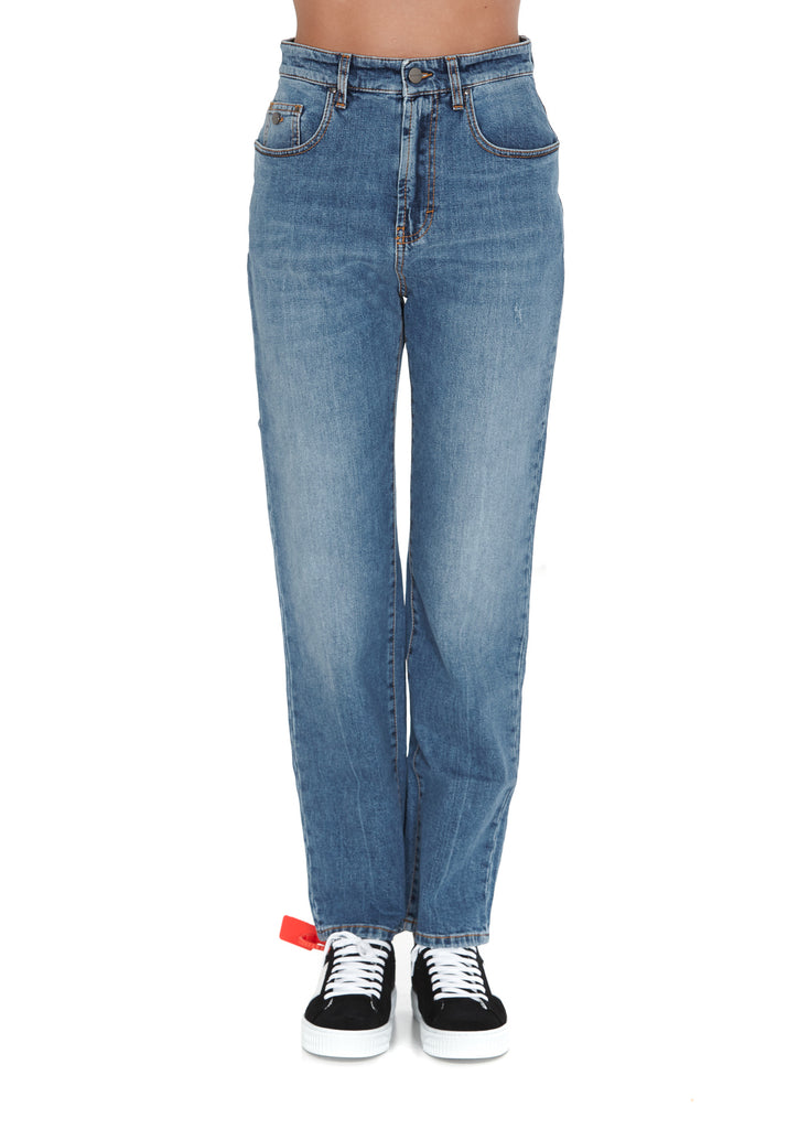 PALM ANGELS PALM ANGELS INDACO STRAIGHT LEG JEANS