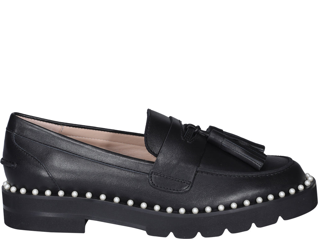 Stuart Weitzman Mila Pearl Embellished Loafers – Cettire