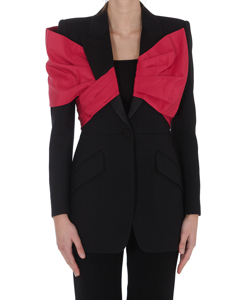 ALEXANDER MCQUEEN ALEXANDER MCQUEEN EXPLODED BOW DRAPE JACKET